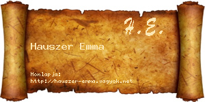 Hauszer Emma névjegykártya